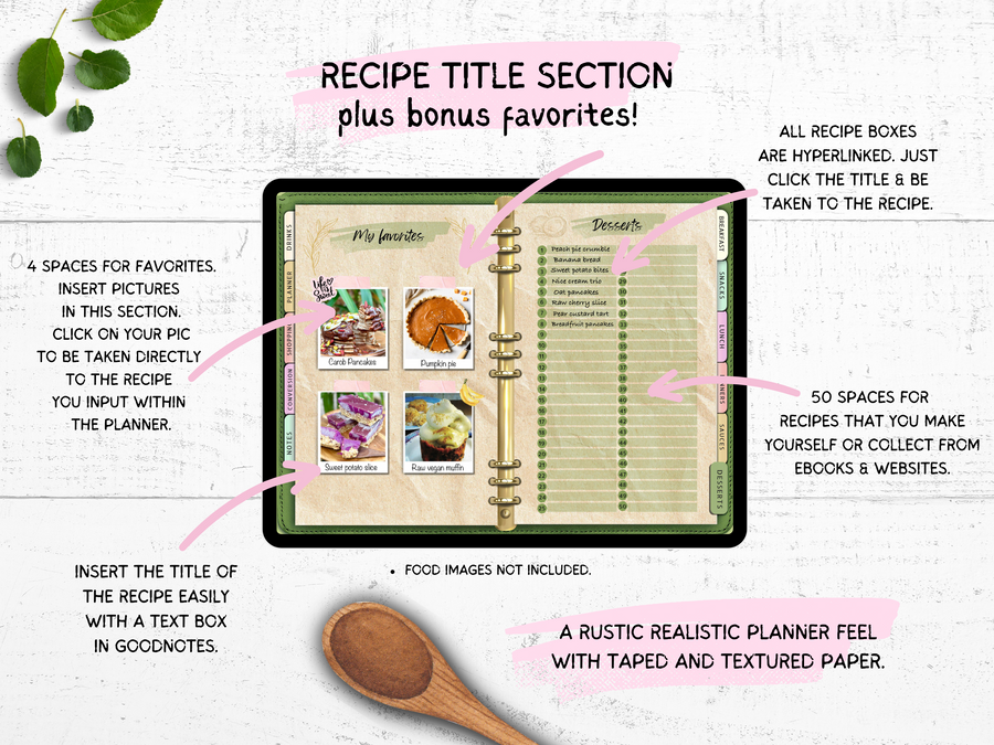 Recipe Planner for iPad & Apple Computers